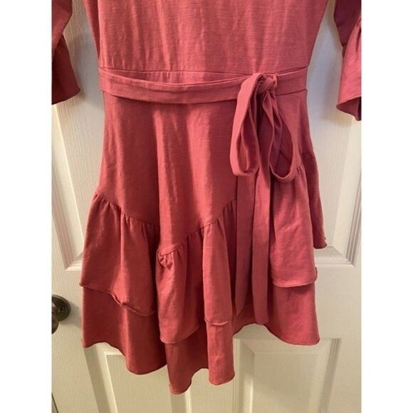 Joyfolie Mia Joy Dress Tiered Ruffle Bell Sleeves Side Bow Tie Girls Size 8 - Picture 3 of 9